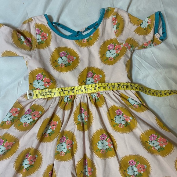 SWEET HONEY Boutique DRESS PINK/TURQUOISE SIZE 3T Floral Cottagecore Shabby Chic - Picture 9 of 13